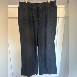 Oversized baggy drawstring jeans